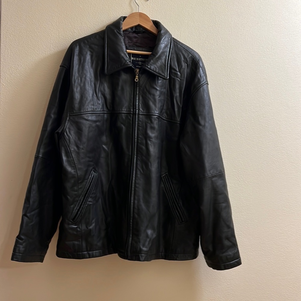 Boston Outfitters Black Leather Jacket size XL